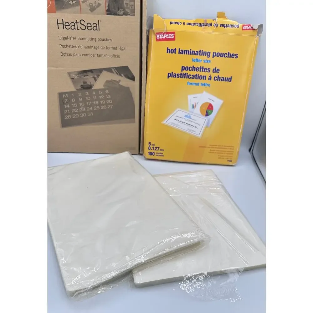 Hot Laminating Clear Pouches New Open Box Legal & Letter Size 160 Sheets